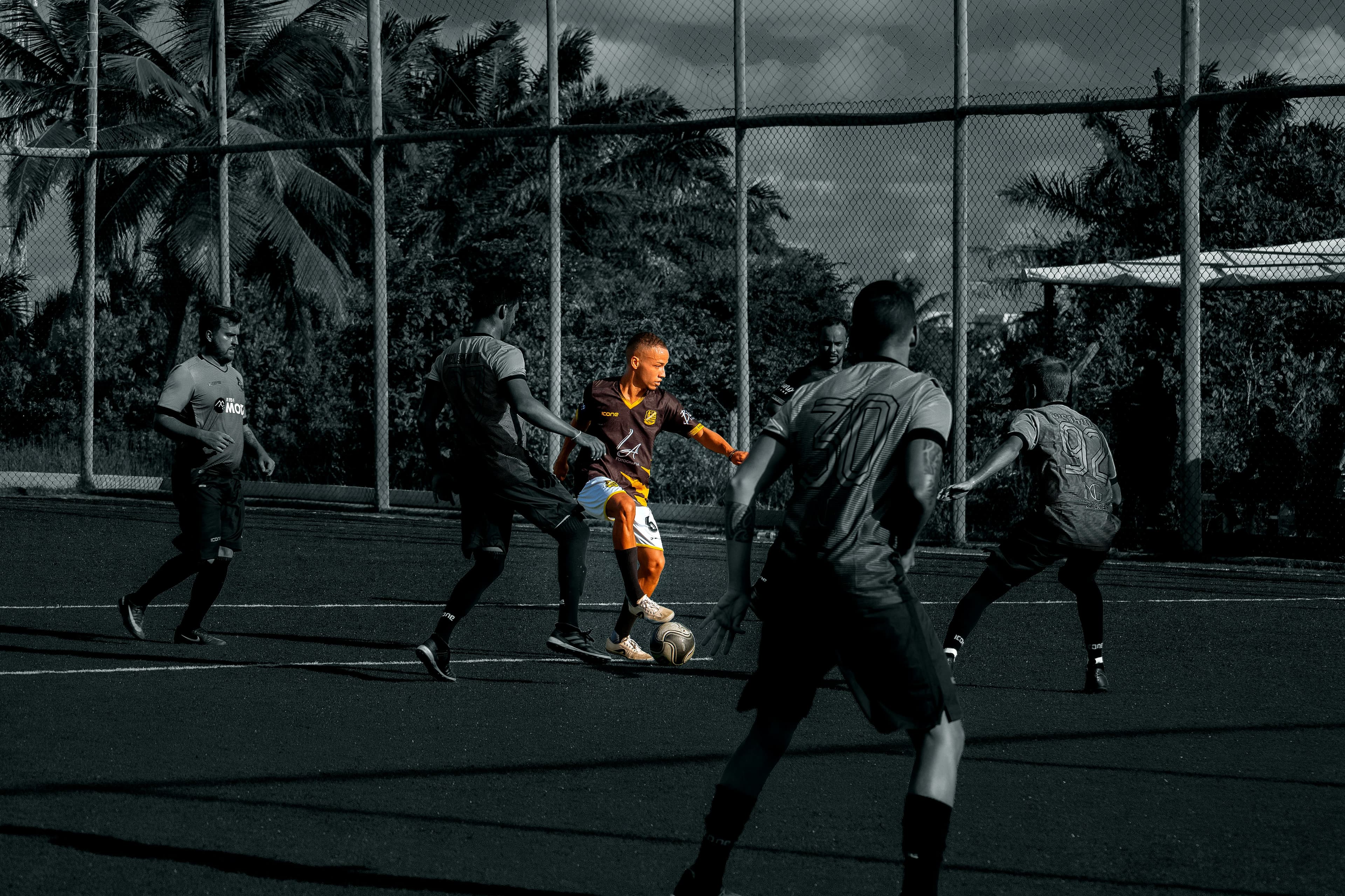 Entraînement de football intense